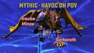 Traube Minze vs Sarkareth Mythic Firstkill  Havoc DH PoV  Edit [upl. by Ramgad]