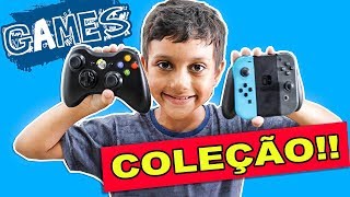 COLEÇÃO DE GAMES NINTENDO SWITCH E XBOX  Gustavo TV [upl. by Rojam437]