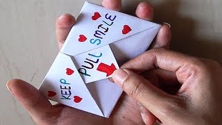 DIY  SURPRISE MESSAGE CARD  Pull Tab Origami Envelope Card  Letter Folding Origami [upl. by Cutler]