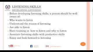 BS IT Semester II Communication amp Presentation Skills  Lecture 2 Listening Skills [upl. by Rehptsirhc717]