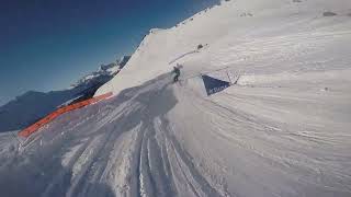 Long Ski run from Samoens to Flaine Grand Massif [upl. by Ahseryt]