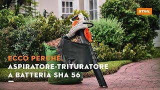 Soffiatore aspiratore e trituratore STIHL SHA 56 [upl. by Oaoj258]