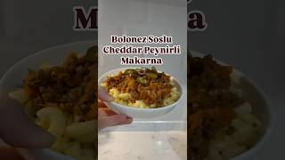 Bolonez sosluamp Cheddar peynirli amp jaleponlu makarna🍝 [upl. by Gilburt]