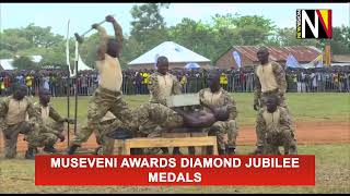 Museveni awards Diamond Jubilee Medals [upl. by Mcclenaghan846]