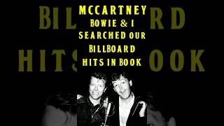 Paul McCartney David Bowie amp I Searched Our Hits In Billboard Book [upl. by Zampardi997]