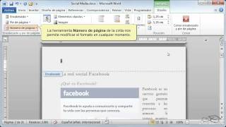 Curso de Microsoft Word 2010 83 Numerar páginas [upl. by Lilac]