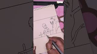 meena cartoon quick drawing 4  meena quick drawing tutorial  ytshorts meenaarts cartoondrawing [upl. by Ylram]