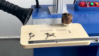 Speedy Laser 60W CO2 laser marking machine for 300300mm area engraving on wood [upl. by Rocker12]