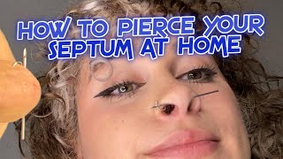 piercing my septum at home because i have untreated mental illness [upl. by Aretina]