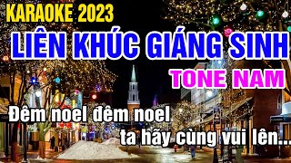 Karaoke Liên Khúc Giáng Sinh  Noel  Tone Nam Nhạc Sống gia huy beat [upl. by Esmaria]