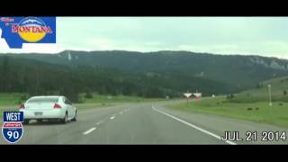 Livingston MT to Bozeman MT Time Lapse Drive 2014 [upl. by Sally489]