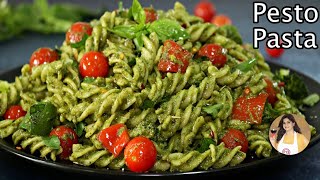 Pasta in Pesto Sauce  How To Make Pesto Pasta  Creamy Pesto Pasta [upl. by Rialcnis614]