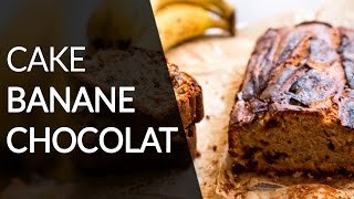 Cake banane et chocolat  Recette Healthy [upl. by Diskson]