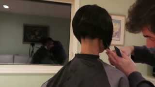 New Year Angled Bob Haircut and Buzzed Nape [upl. by Bohun]