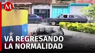 Venezolanos comienzan a reanudar sus actividades tras protestas [upl. by Acimaj]