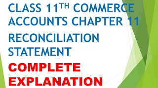 Class 11th commerce accounts chapter 11 bank reconciliation statement complete explanation gseb [upl. by Eissat727]