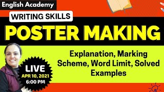 Poster Making Class 11 Explanation Marking Scheme Word Limit amp Solved Examples  Writing Skills [upl. by Keely]