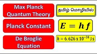 Max Planck Quantum Theory amp Planck Constant Tamil [upl. by Armstrong]