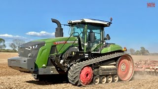 FENDT 1162 Vario MT Tractor Working on Spring Tillage [upl. by Yrot]