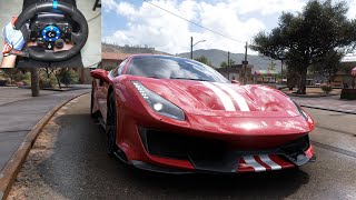 Ferrari 488 Pista  Forza Horizon 5  Logitech G923 Gameplay 4K [upl. by Sewell]