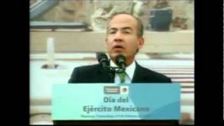 ¿Y así dice Calderón no ser alcohólico Se equivoca mucho Día del Ejército 19Feb11 [upl. by Ankeny]