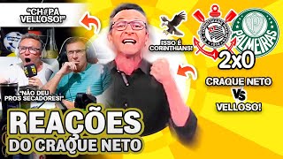 quotAMASSAMOSquot OLHA COMO O CRAQUE NETO E VELLOSO REAGIRAM A CORINTHIANS 2X0 PALMEIRAS PELO BRASILEIRÃO [upl. by Nakada]