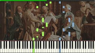 Salieris march of welcome Mozart Arrangement Piano Tutorial Synthesia [upl. by Hnahym887]