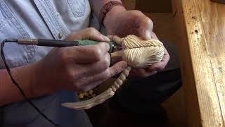 Carving A Native American Bust With Shield Part 7 [upl. by Enelyaj]