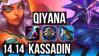 QIYANA vs KASSADIN MID  7 solo kills Rank 7 Qiyana Legendary  VN Challenger  1414 [upl. by Latsyrk554]