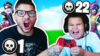 MINDOFREZ AND FaZe Kaylen PLAY ON 1 CONTROLLER EXTREME FORTNITE CHALLENGE [upl. by Tifanie]