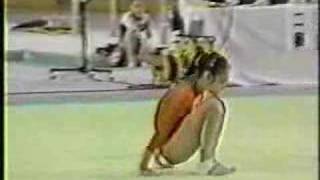 Li Li  1991 World Sports Fair EF  Floor Exercise [upl. by Dnomzed]