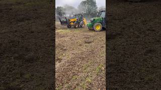 Load her up 💩 John Deere 6130R  Bunning spreader with a JCB l filling up bunnings johndeere [upl. by Worth]