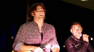 Jensen and Jared talking about receiving weird gifts from fans  Vancon 2010 clip 5 [upl. by Ecirtap885]