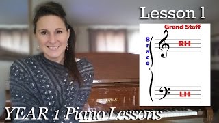 How to read piano music  Year 1 Unit 1 Lesson 1  Free video piano course [upl. by Wyndham]