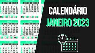 ➥ CALENDÁRIO JANEIRO 2023  DATAS MÊS DE JANEIRO 2023 [upl. by Aloap]