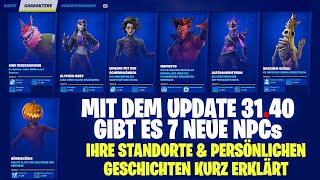 Fortnite  Charakter Sammlung v3140  7 neue NPCs Mephisto Kürbiskönig Edward GlyphenRuby uvm [upl. by Tteirrah715]