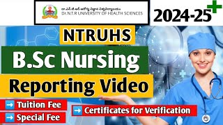 NTRUHS BSc Nursing Reporting Video  Dont go without watching this Video [upl. by Onifur]