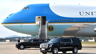 US President Arrives in South Korea Air Force One [upl. by Jacy]