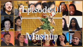 Haikyuu Episode 1 Reaction Mashup  ハイキュー [upl. by Nyrehtak85]