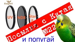 Попугай и защитный фильтр с Aliexpress посылка KnightX MC UV 49  77 MM Filter for Nikon Canon EOS [upl. by Yenaled500]