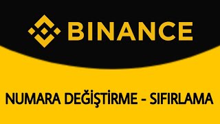 Binance Numara Değiştirme Silme Sıfırlama  Sms Doğrulama Binance [upl. by Herve]