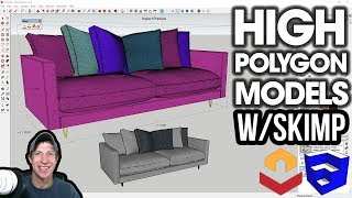 Import HIGH POLYGON MODELS in SketchUp with Skimp [upl. by Kaden]