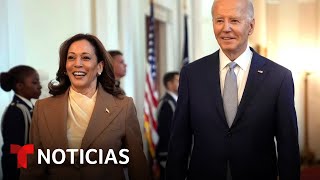 Biden y Harris explican el acuerdo que reduce los precios de fármacos comunes [upl. by Winifield]