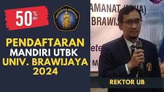 PENDAFTARAN MANDIRI NILAI UTBK UNIV BRAWIJAYA TAHUN 2024 PELUANG 50 [upl. by Darrell]