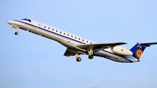 Belgian Air Force ERJ 145LR  Takeoff in Berne HD [upl. by Garaway]