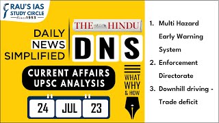 The Hindu Analysis  24 July 2023  Daily Current Affairs  UPSC CSE 2023  DNS [upl. by Burck515]