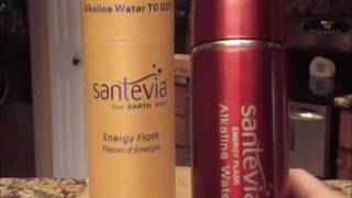 Product Review Santevia Energy Flask Alkaline Water TO GO [upl. by Leamiba]