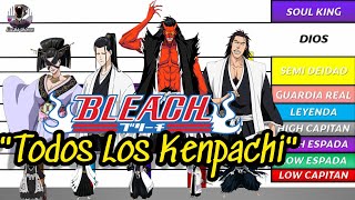 NIVELES DE PODER DE LOS KENPACHI BLEACH TODOS [upl. by Anahsirk]