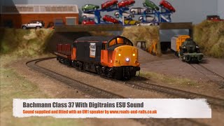 Bachmann Class 37 With Digitrains Sound For ESU And An EM1 Speaker [upl. by Yrad581]