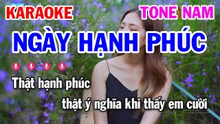 Karaoke Ngày Hạnh Phúc Tone Nam  Nhạc Trẻ 9x [upl. by Ahsar]